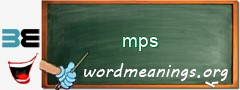 WordMeaning blackboard for mps